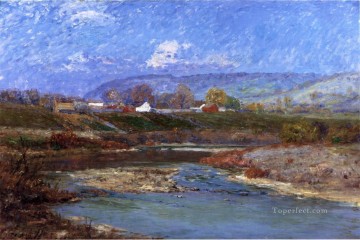  Steele Art - November Morning Impressionist Indiana landscapes Theodore Clement Steele river